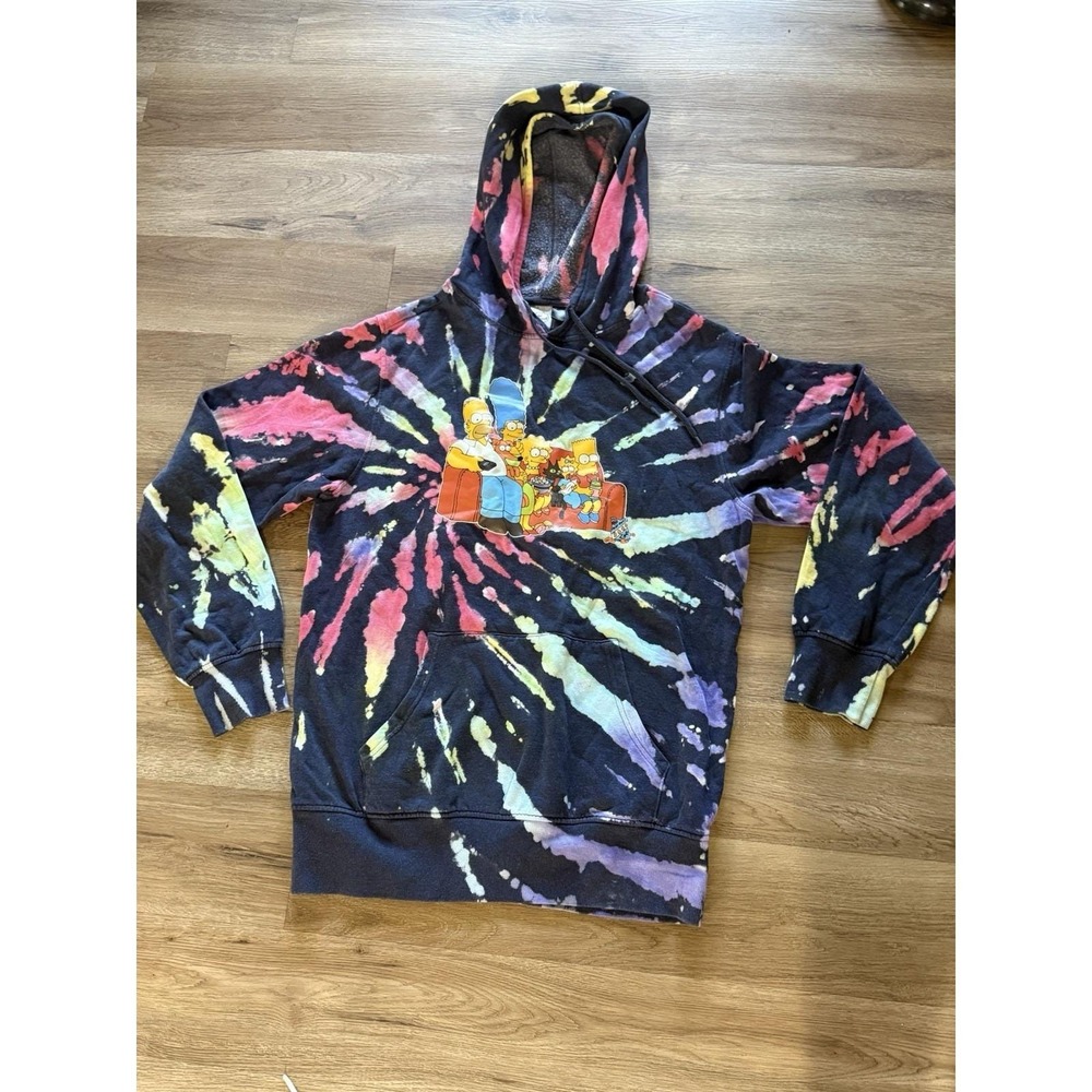 The Simpsons MAD Engine Tie Dye Medium Sweatshirt Hoodie Matt Groening